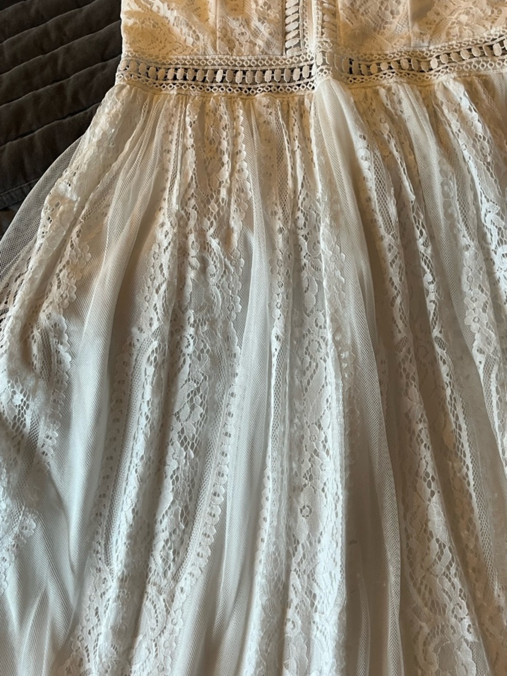 Elegant Lace Maxi Dress - Off White  - Ms. Romance wears this one! - Picture 5 of 9